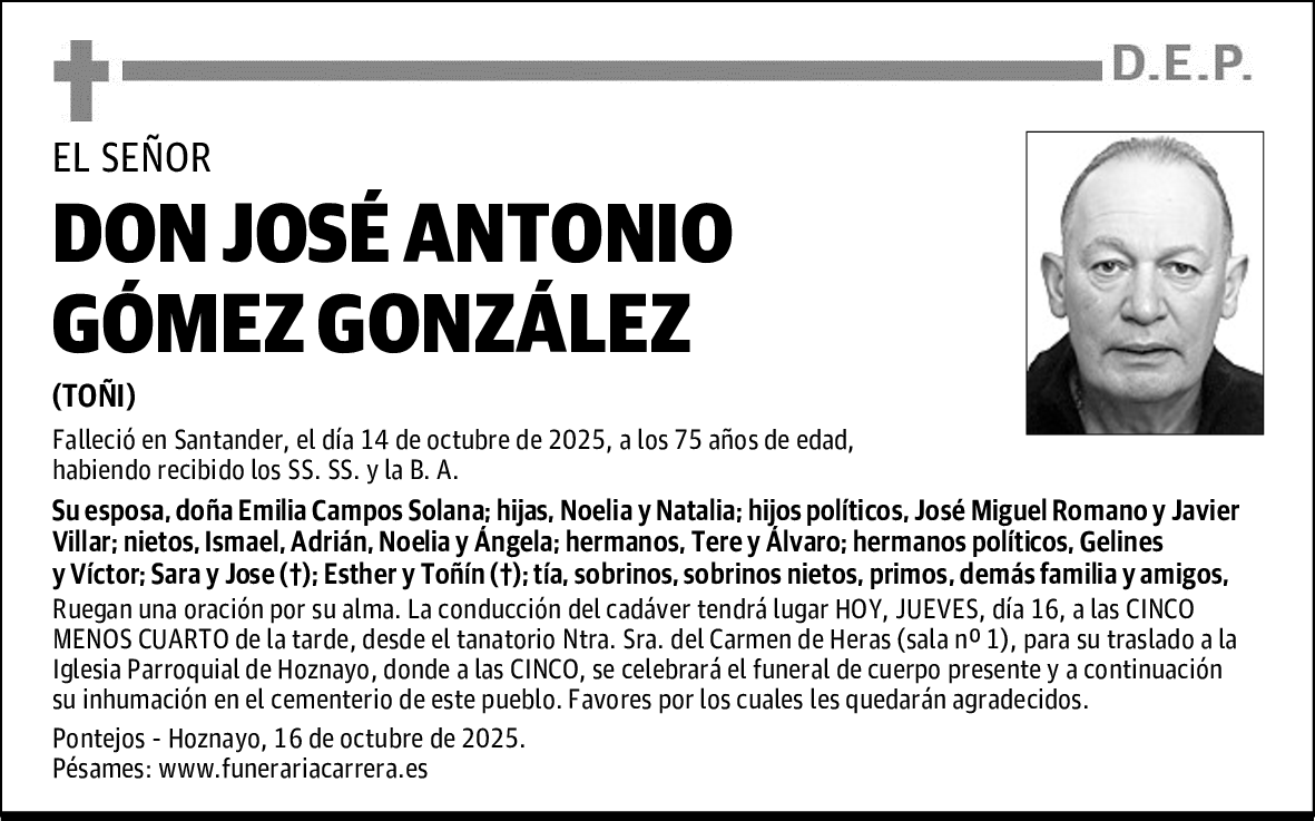 DON JOSÉ ANTONIO GÓMEZ GONZÁLEZ
