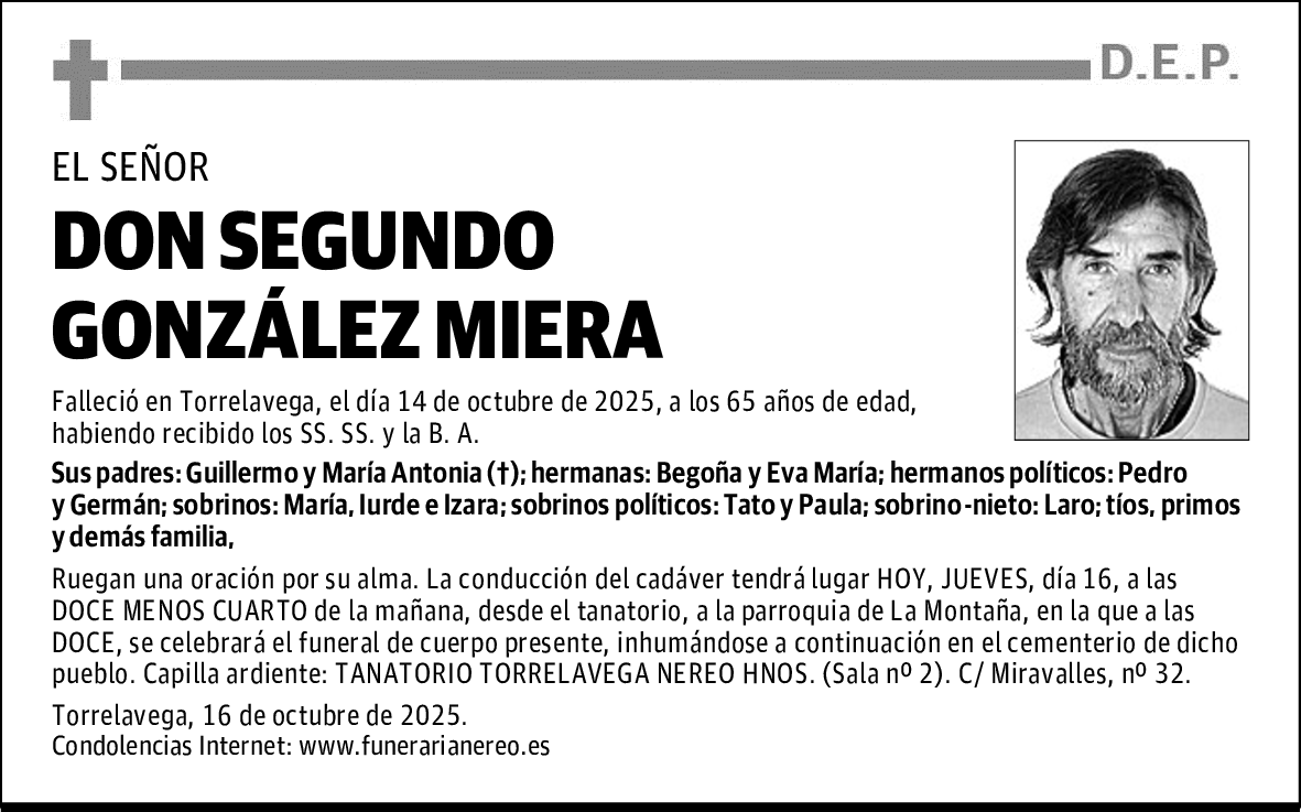 DON SEGUNDO GONZÁLEZ MIERA