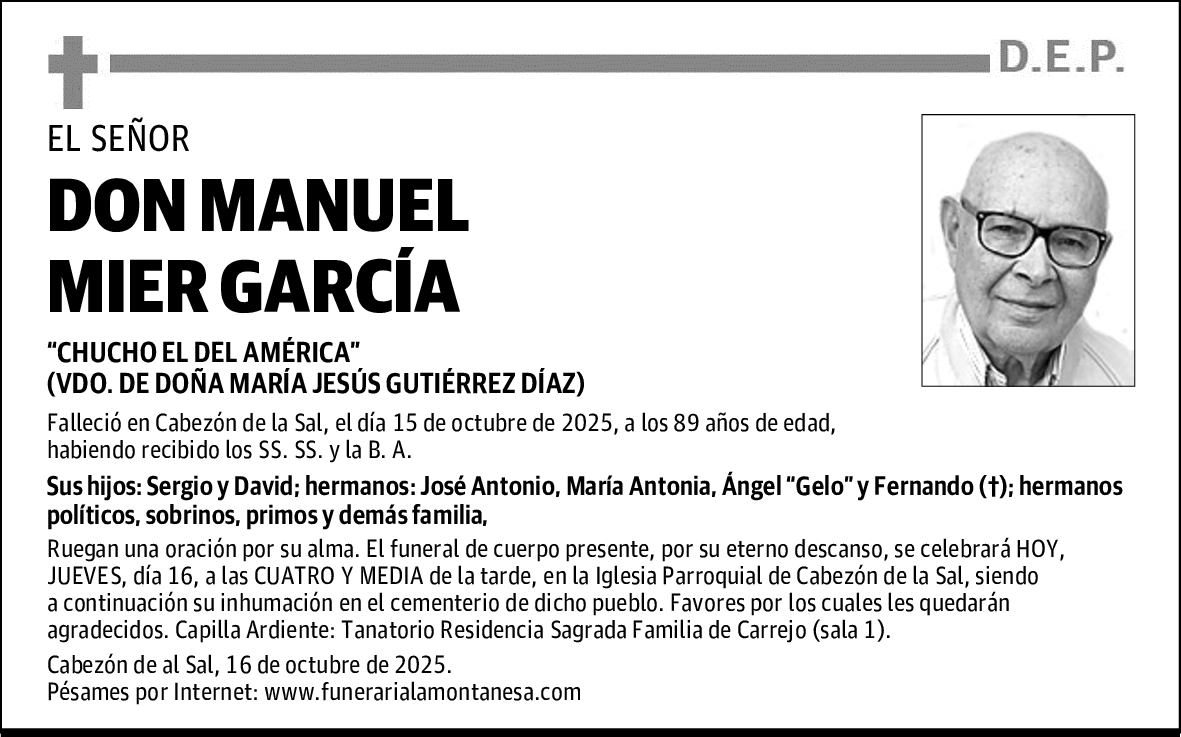 DON MANUEL MIER GARCÍA