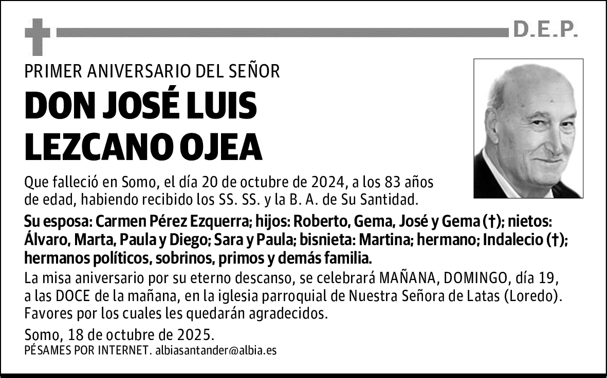DON JOSÉ LUIS LEZCANO OJEA