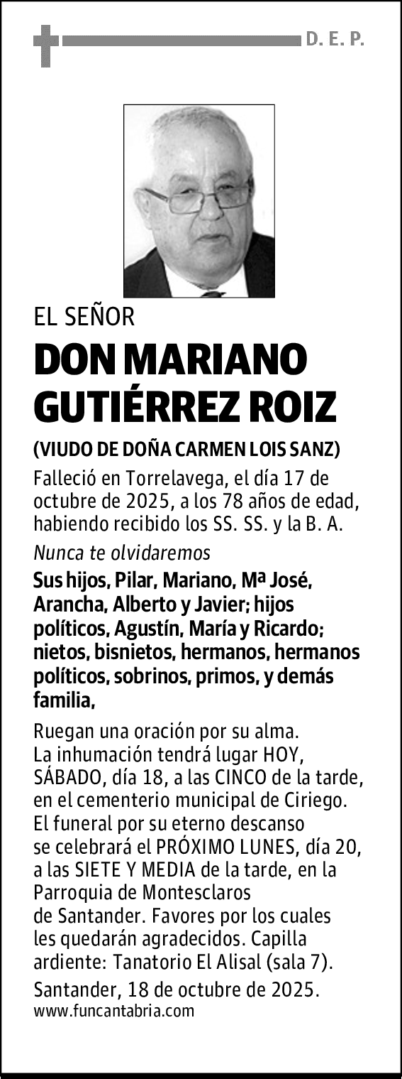 DON MARIANO GUTIÉRREZ ROIZ