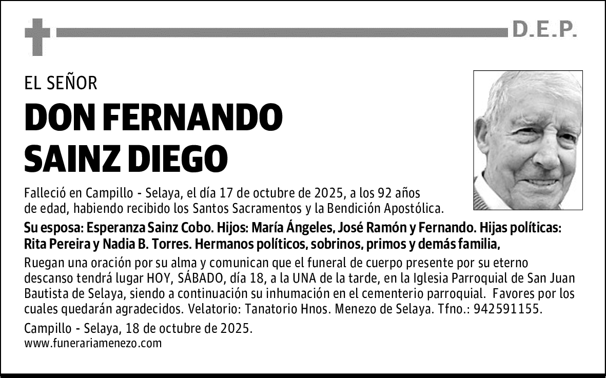 DON FERNANDO SAINZ DIEGO
