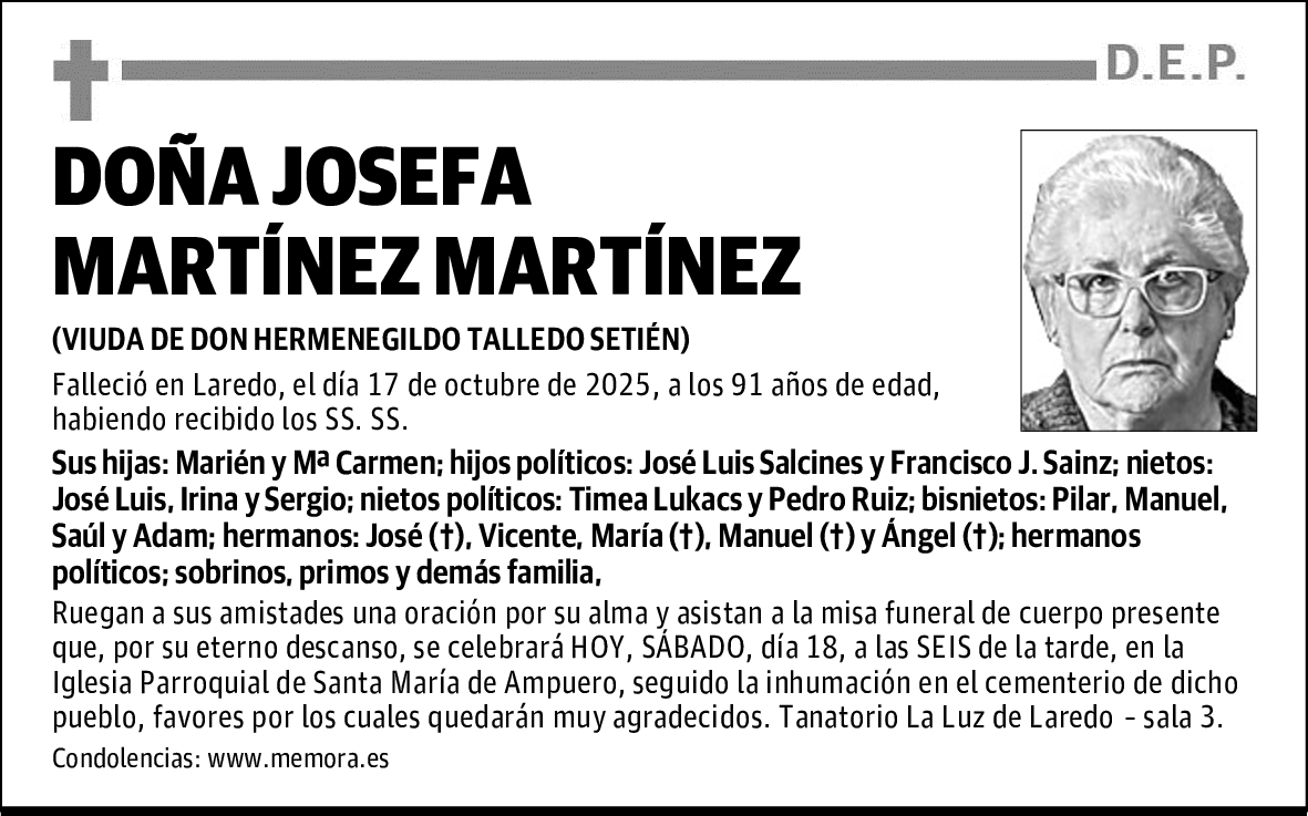 DOÑA JOSEFA MARTÍNEZ MARTÍNEZ