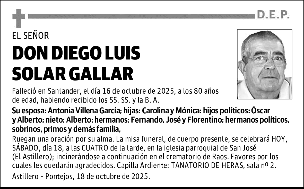 DON DIEGO LUIS SOLAR GALLAR