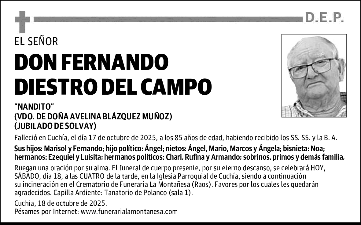 DON FERNANDO DIESTRO DEL CAMPO