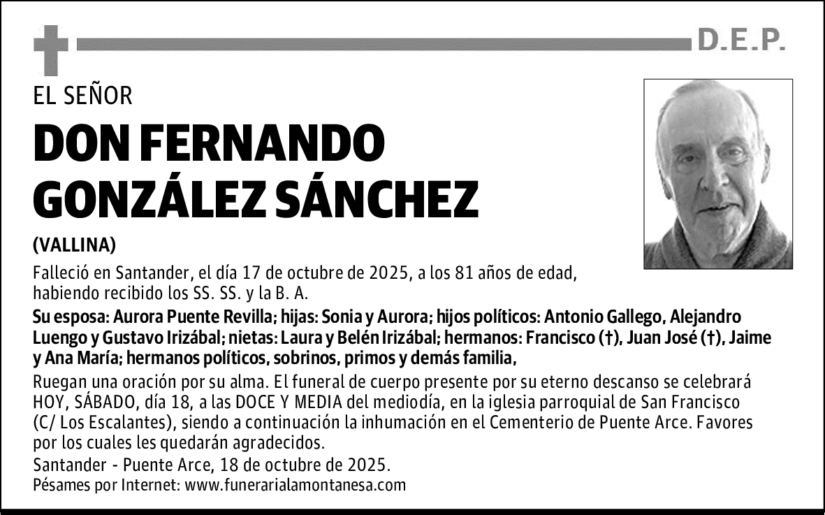 DON FERNANDO GONZÁLEZ SÁNCHEZ