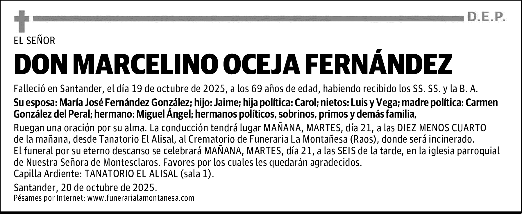 DON MARCELINO OCEJA FERNÁNDEZ
