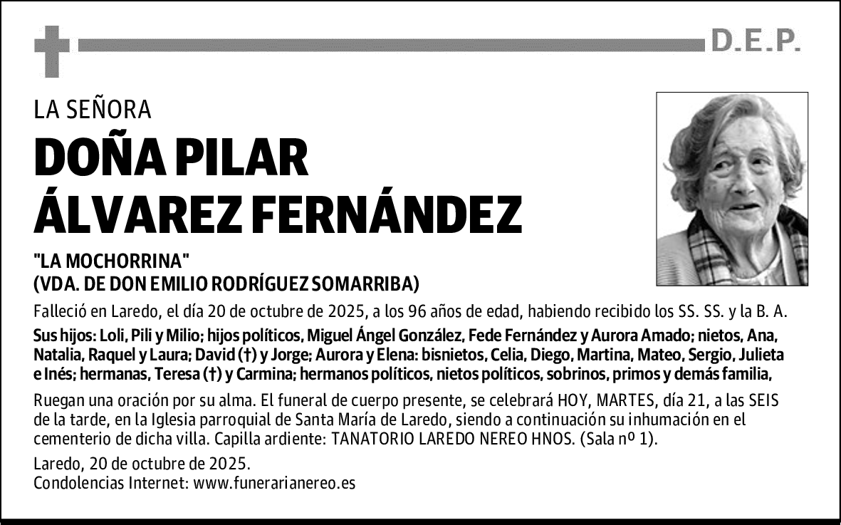 DOÑA PILAR ÁLVAREZ FERNÁNDEZ