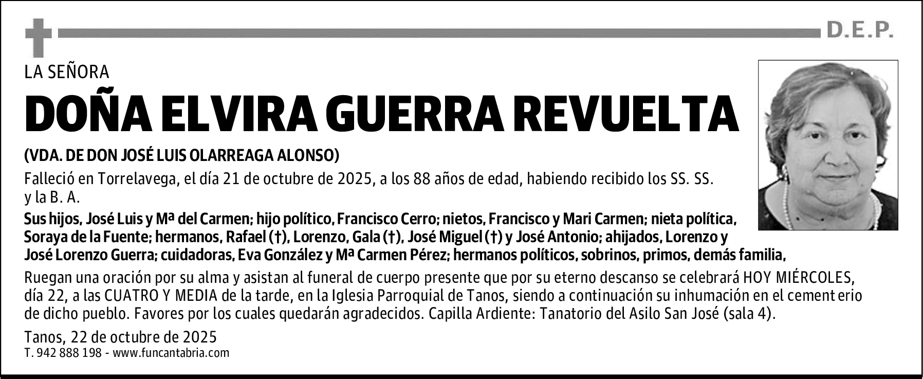 DOÑA ELVIRA GUERRA REVUELTA