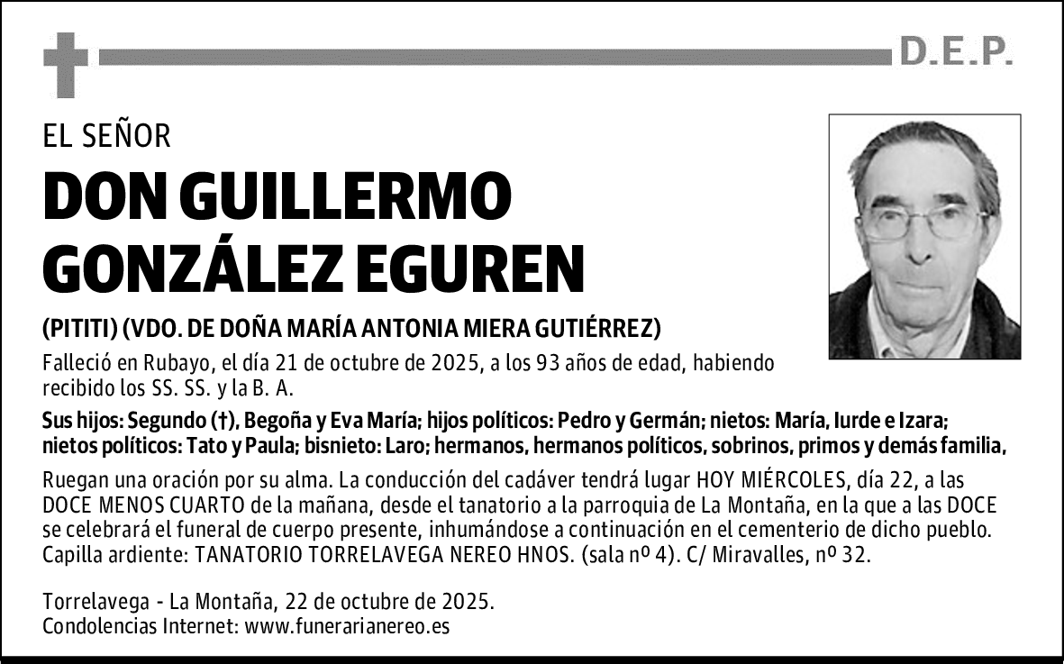 DON GUILLERMO GONZÁLEZ EGUREN