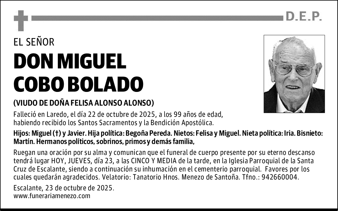 DON MIGUEL COBO BOLADO