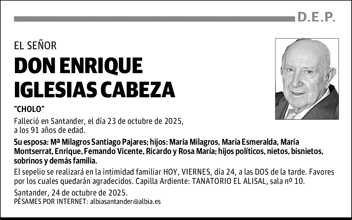 DON ENRIQUE IGLESIAS CABEZA