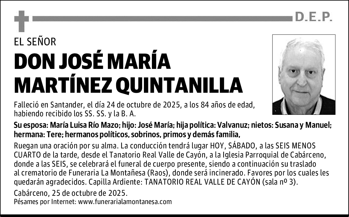 DON JOSÉ MARÍA MARTÍNEZ QUINTANILLAÍA