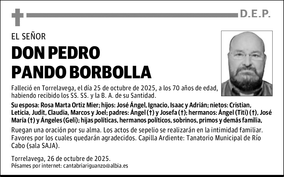 DON PEDRO PANDO BORBOLLA