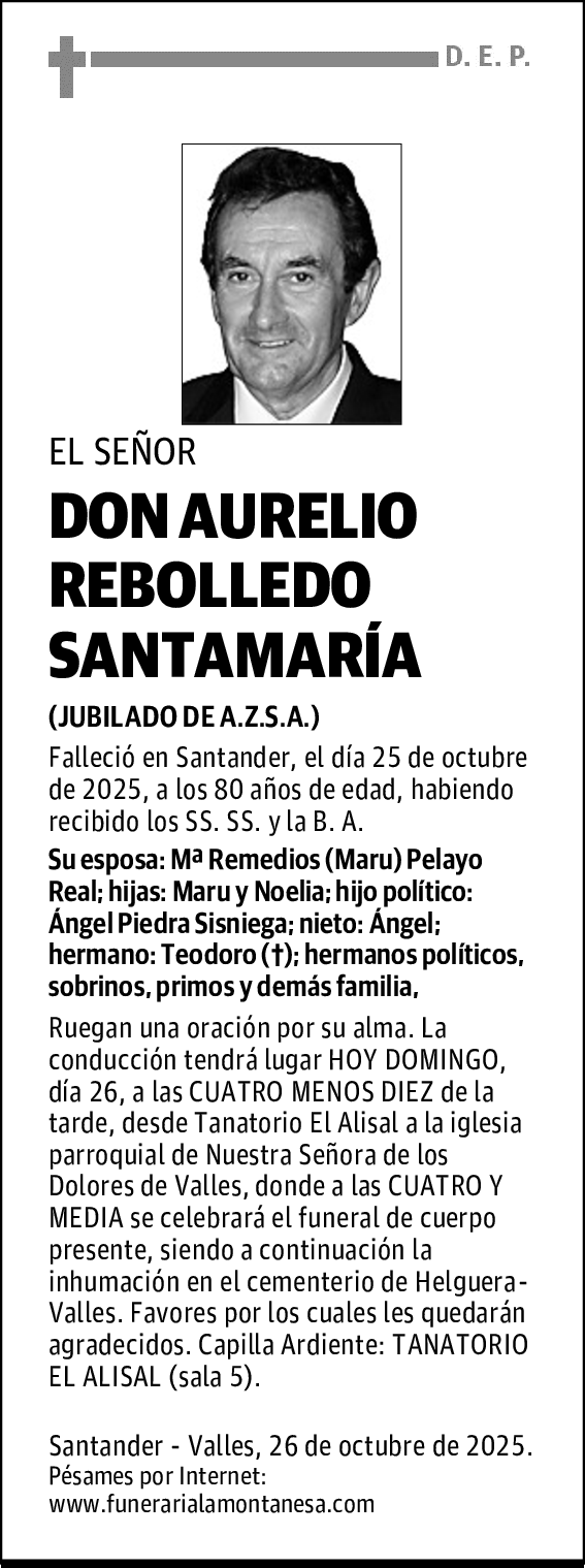 DON AURELIO REBOLLEDO SANTAMARÍA