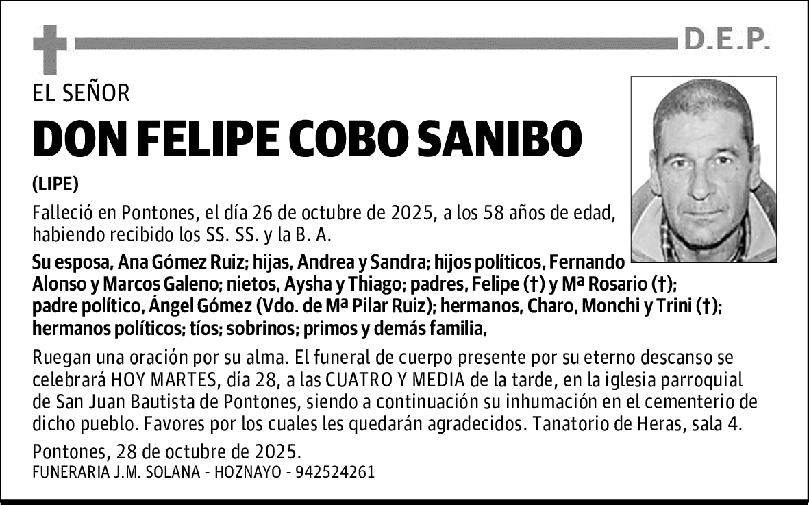 DON FELIPE COBO SANIBO