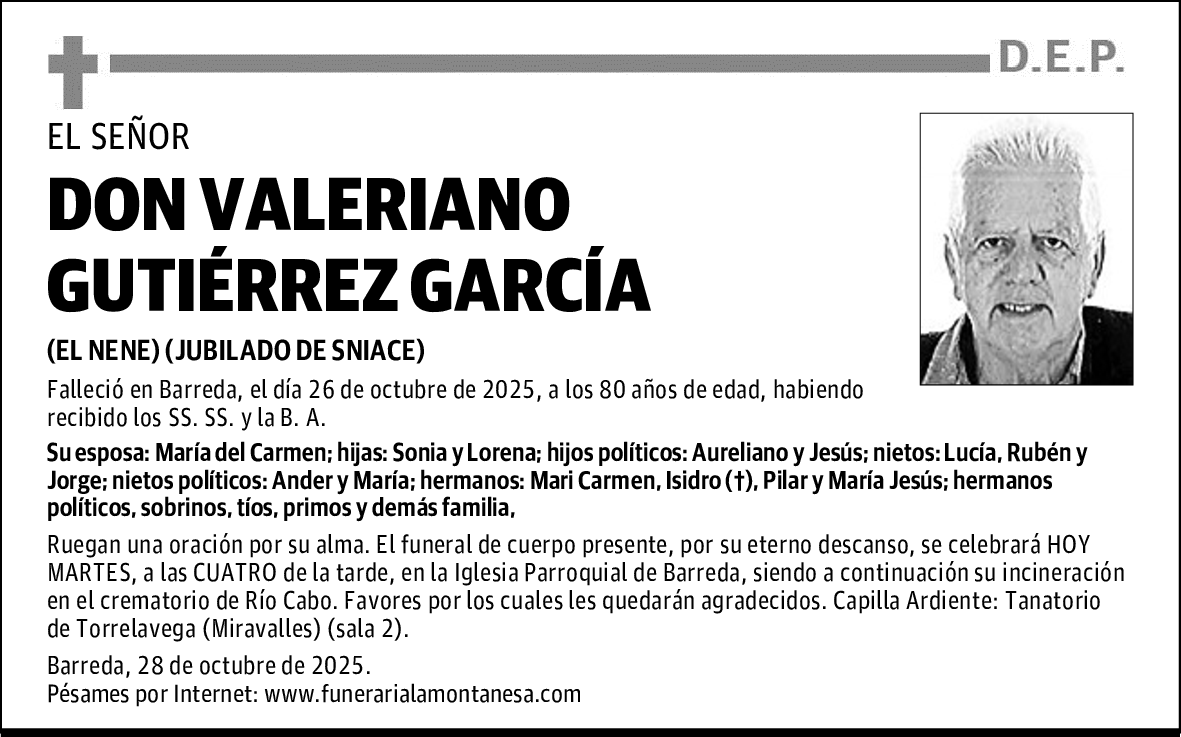 DON VALERIANO GUTIÉRREZ GARCÍA