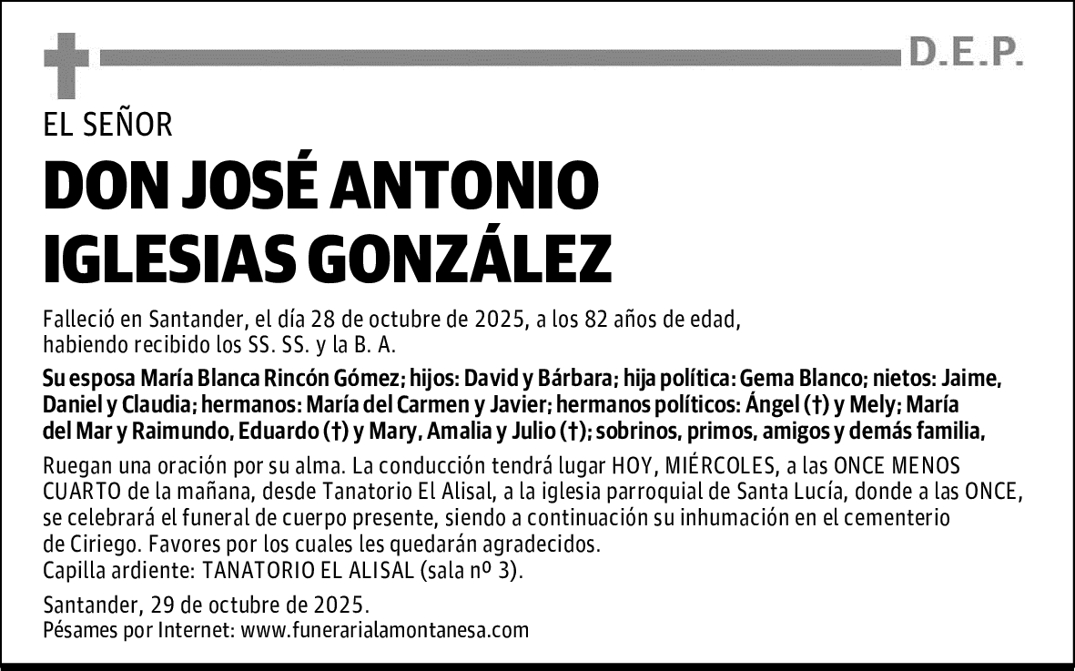 DON JOSÉ ANTONIO IGLESIAS GONZÁLEZ