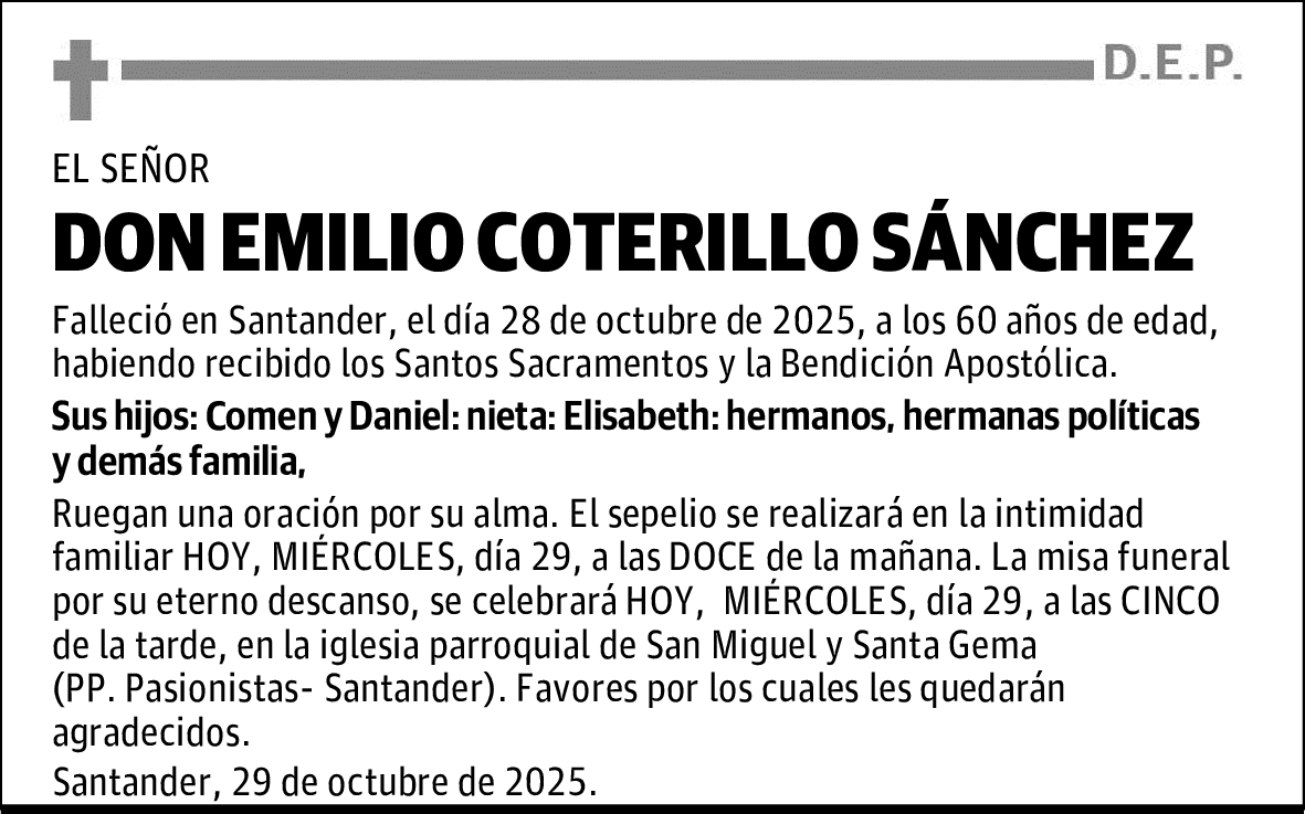 DON EMILIO COTERILLO SÁNCHEZ