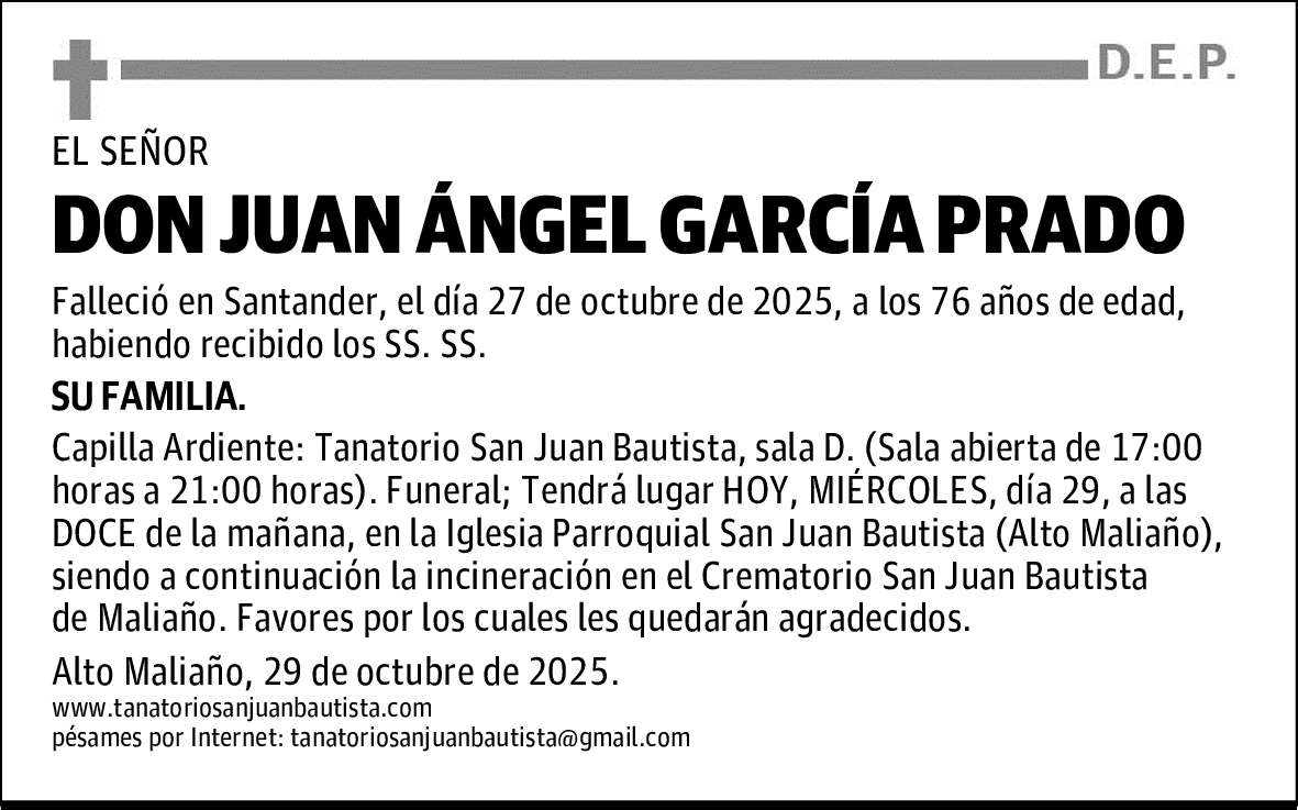 DON JUAN ÁNGEL GARCÍA PRADO