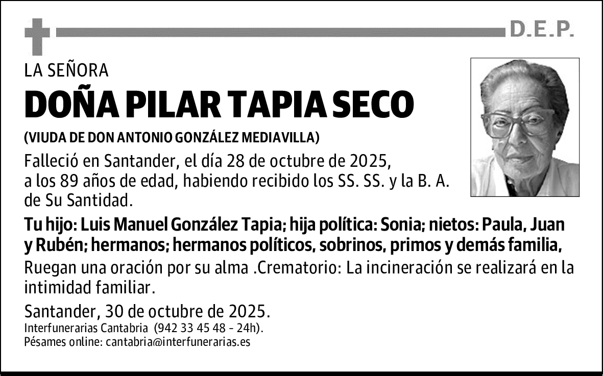 DOÑA PILAR TAPIA SECO