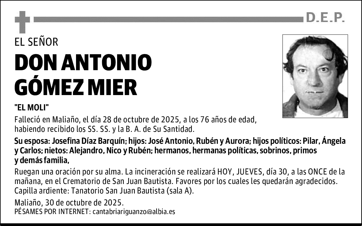 DON ANTONIO GÓMEZ MIER