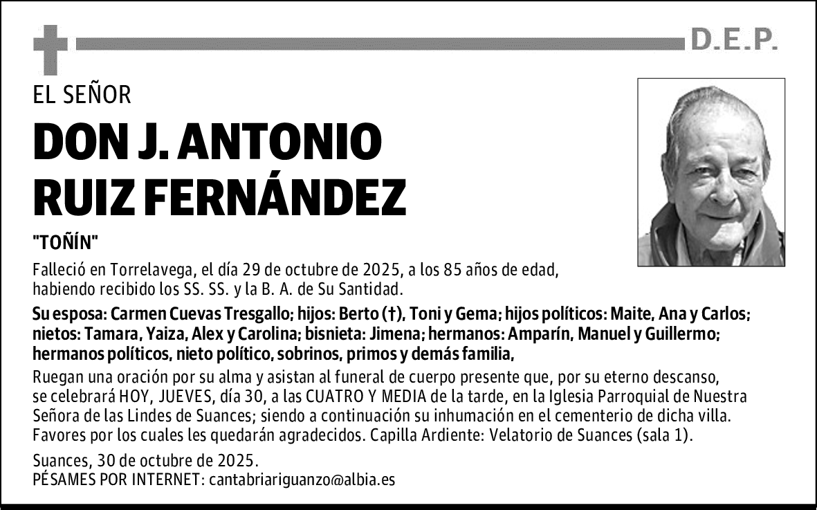 DON J. ANTONIO RUIZ FERNÁNDEZ
