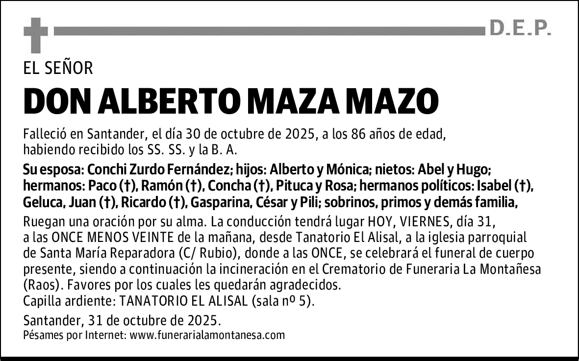 DON ALBERTO MAZA MAZO