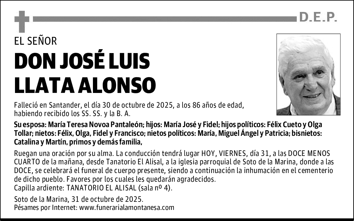 DON JOSÉ LUIS LLATA ALONSO