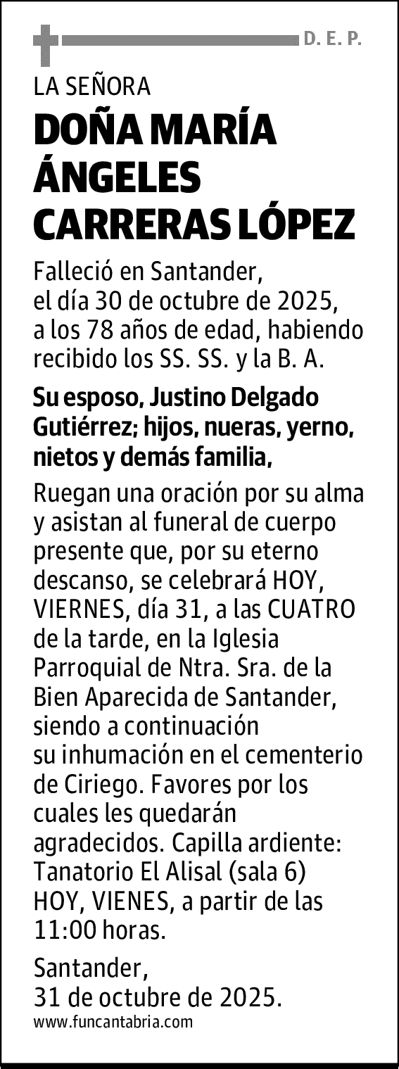 DOÑA MARÍA ÁNGELES CARRERAS LÓPEZ