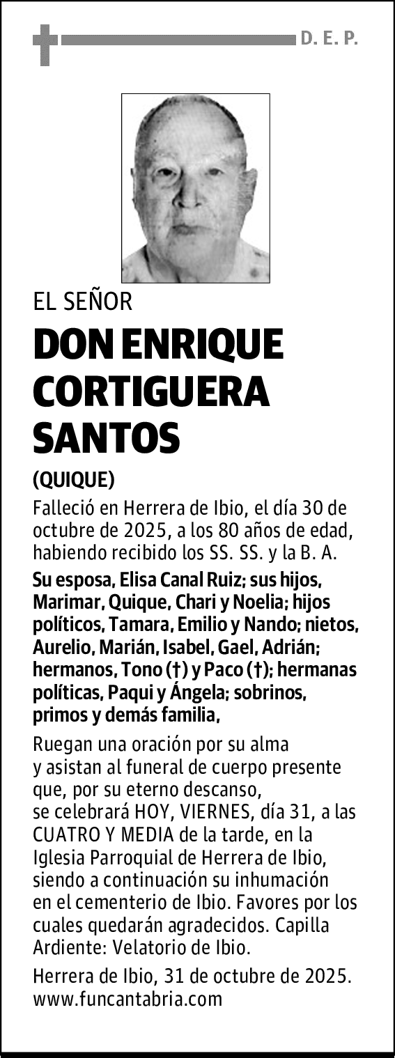 DON ENRIQUE CORTIGUERA SANTOS
