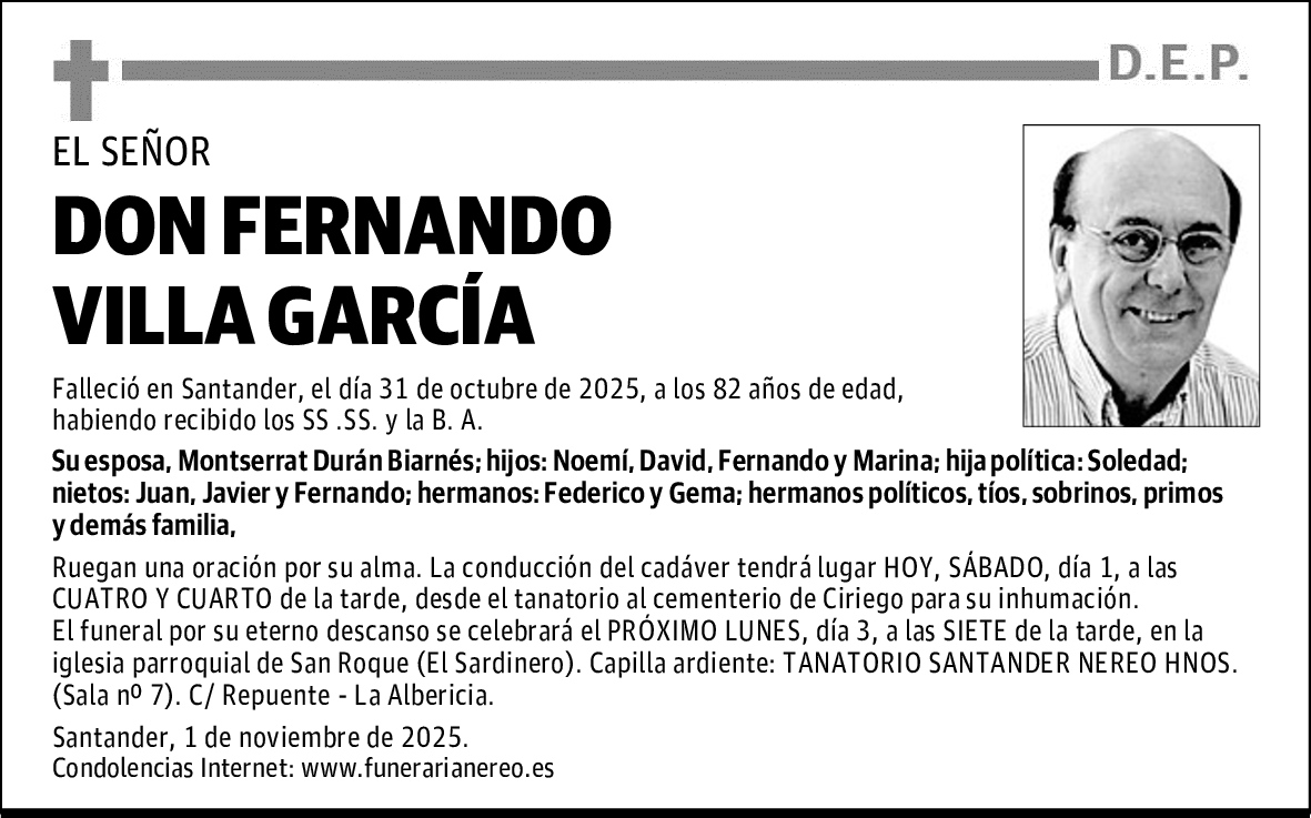 DON FERNANDO VILLA GARCÍA