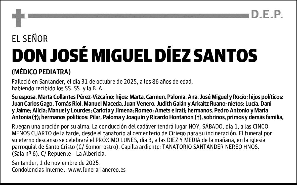 DON JOSÉ MIGUEL DÍEZ SANTOS