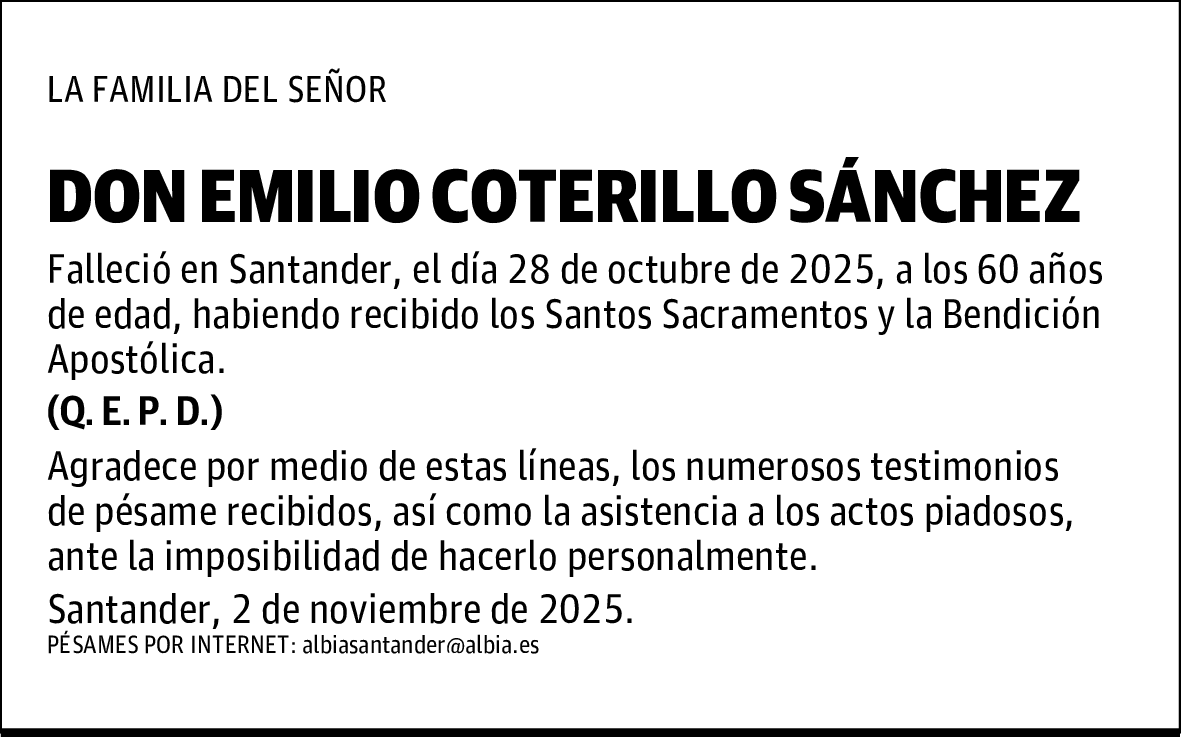 DON EMILIO COTERILLO SÁNCHEZ
