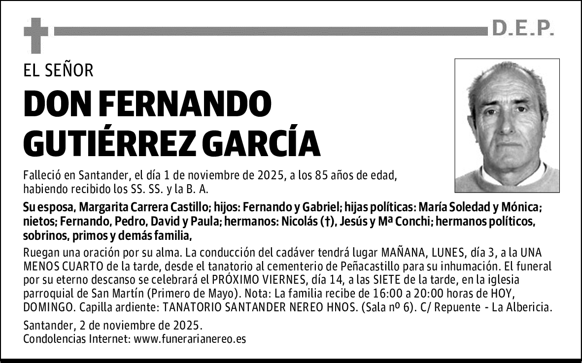 DON FERNANDO GUTIÉRREZ GARCÍA