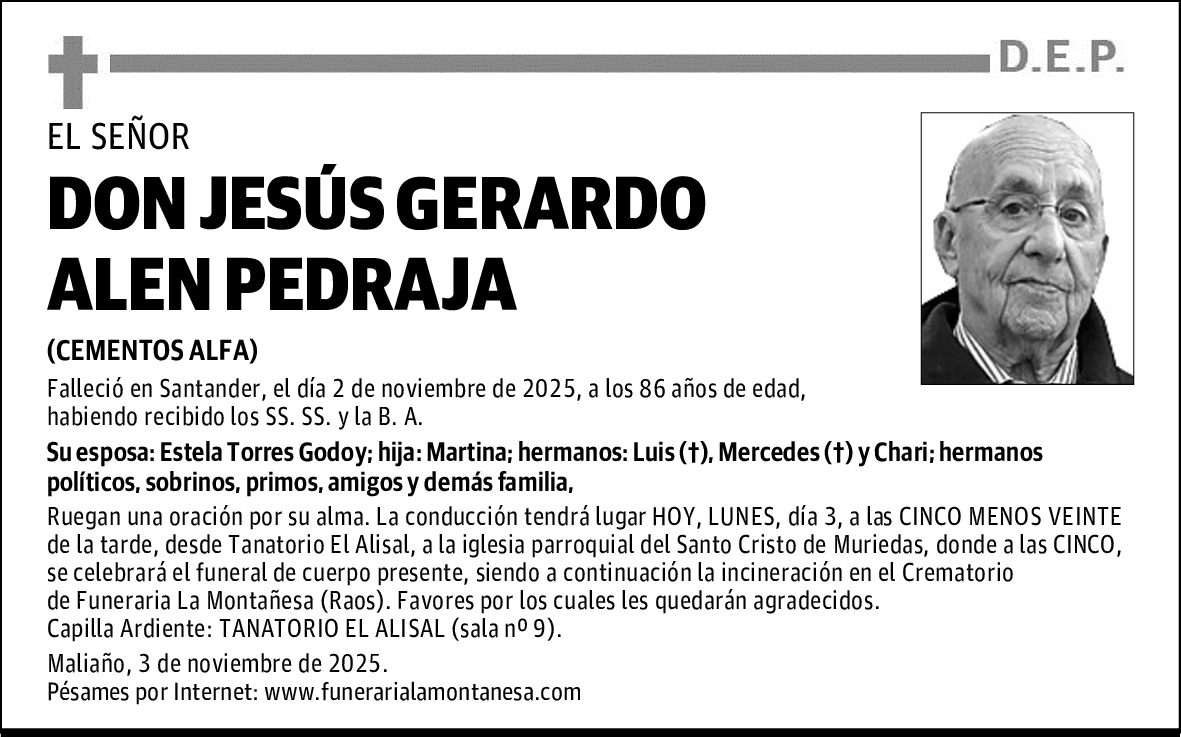 DON JESÚS GERARDO ALEN PEDRAJA