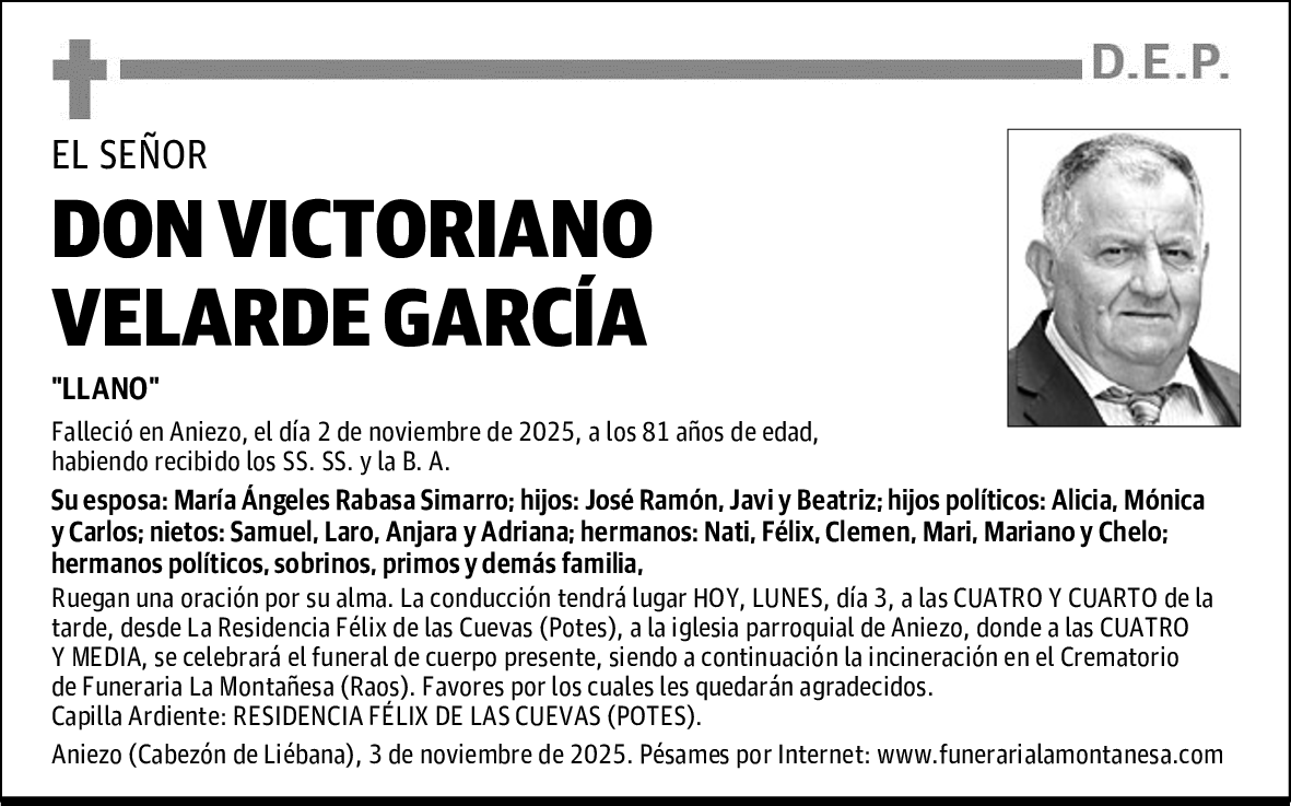 DON VICTORIANO VELARDE GARCÍA