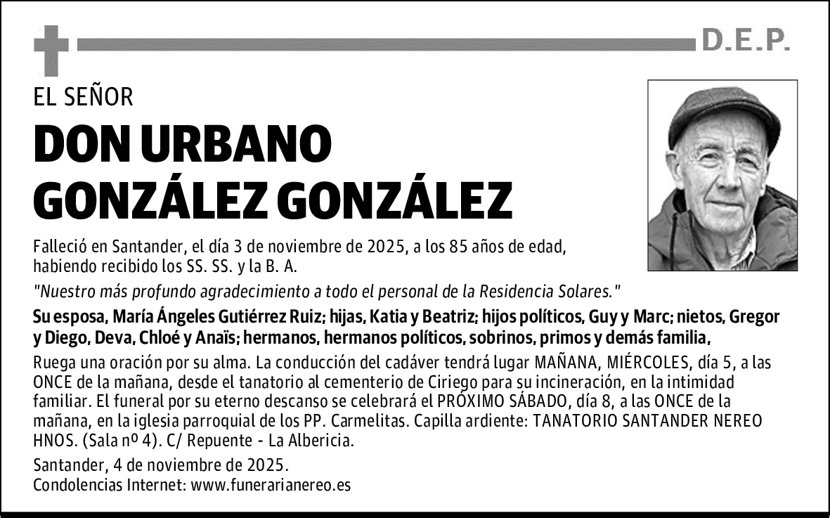 DON URBANO GONZALEZ GONZALEZ