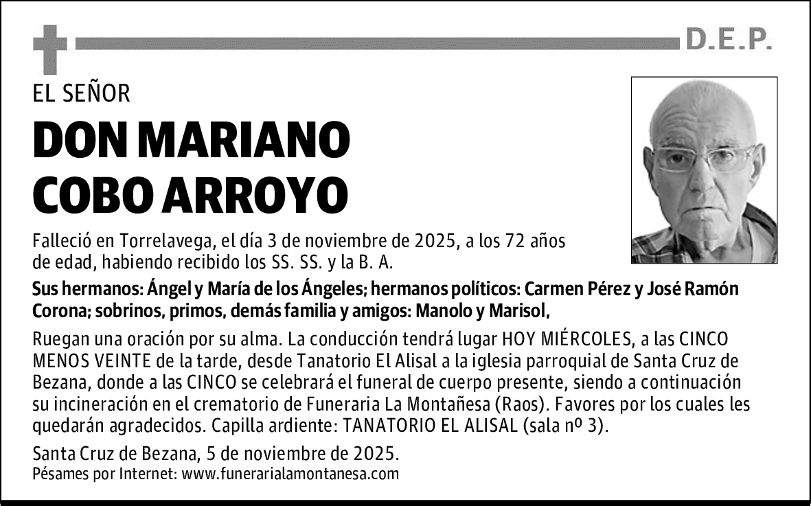 DON MARIANO COBO ARROYO