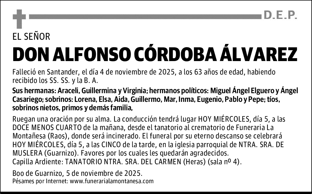 DON ALFONSO CÓRDOBA ÁLVAREZ