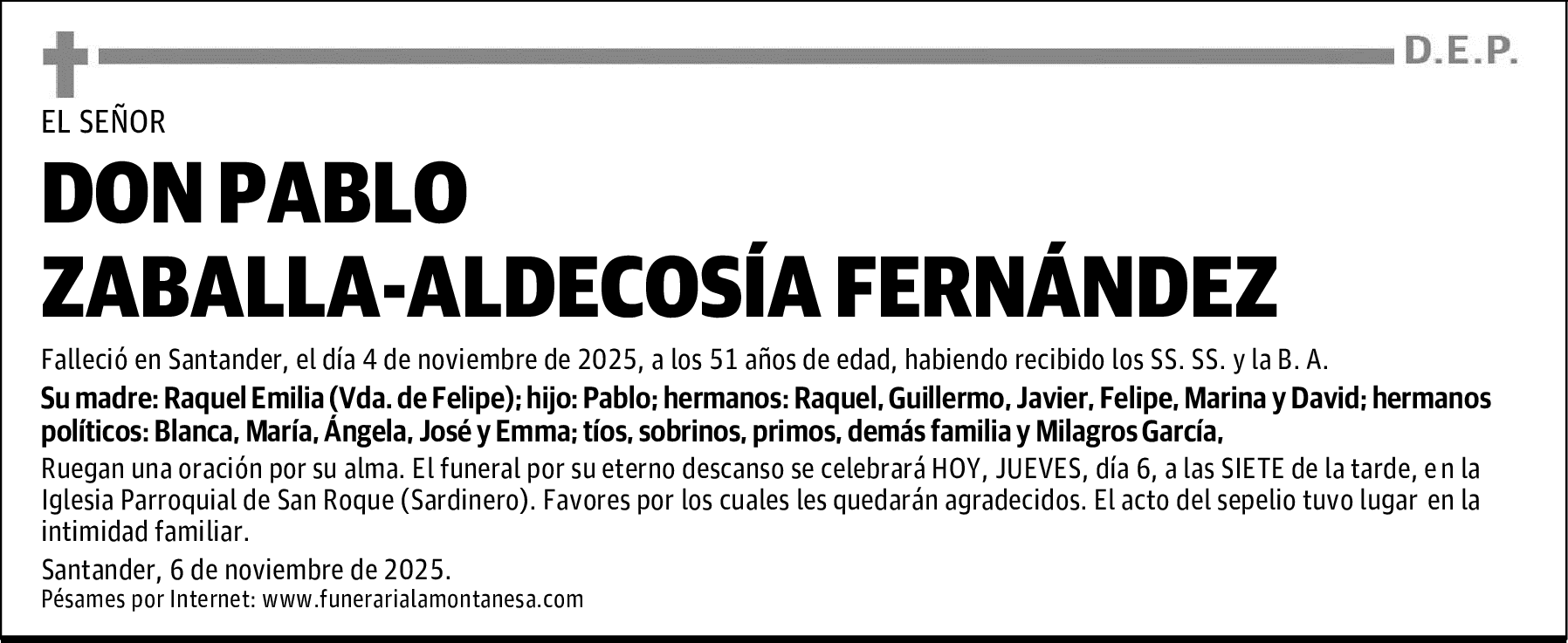 DON PABLO ZABALLA-ALDECOSÍA FERNÁNDEZ