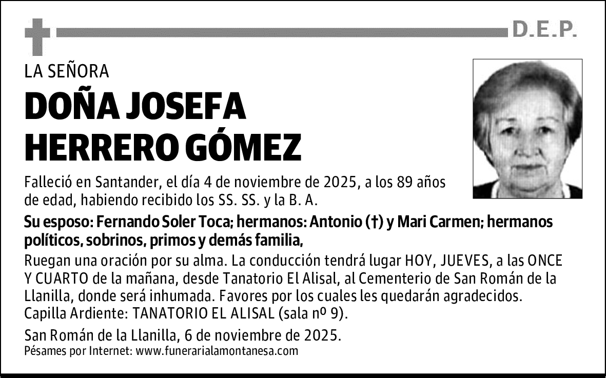 DOÑA JOSEFA HERRERO GÓMEZ