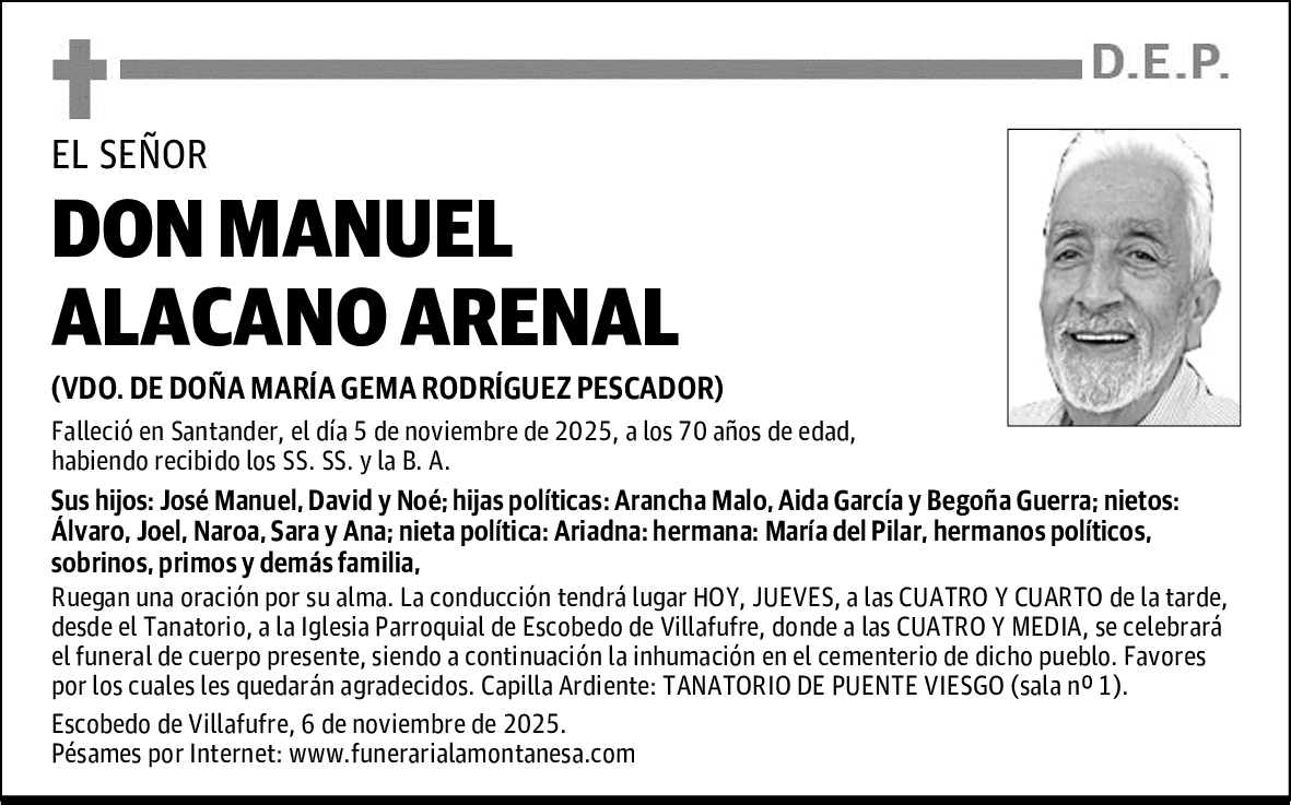 DON MANUEL ALACANO ARENAL