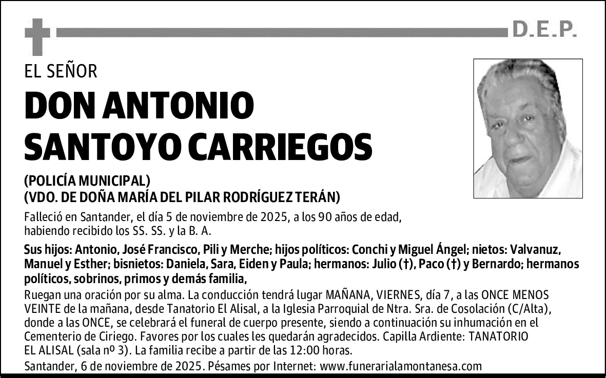 DON ANTONIO SANTOYO CARRIEGOS