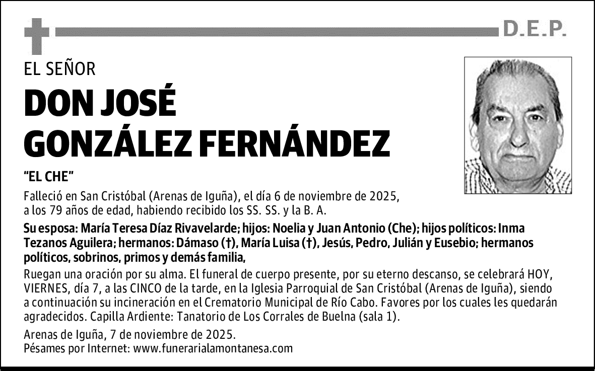 DON JOSÉ GONZÁLEZ FERNÁNDEZ