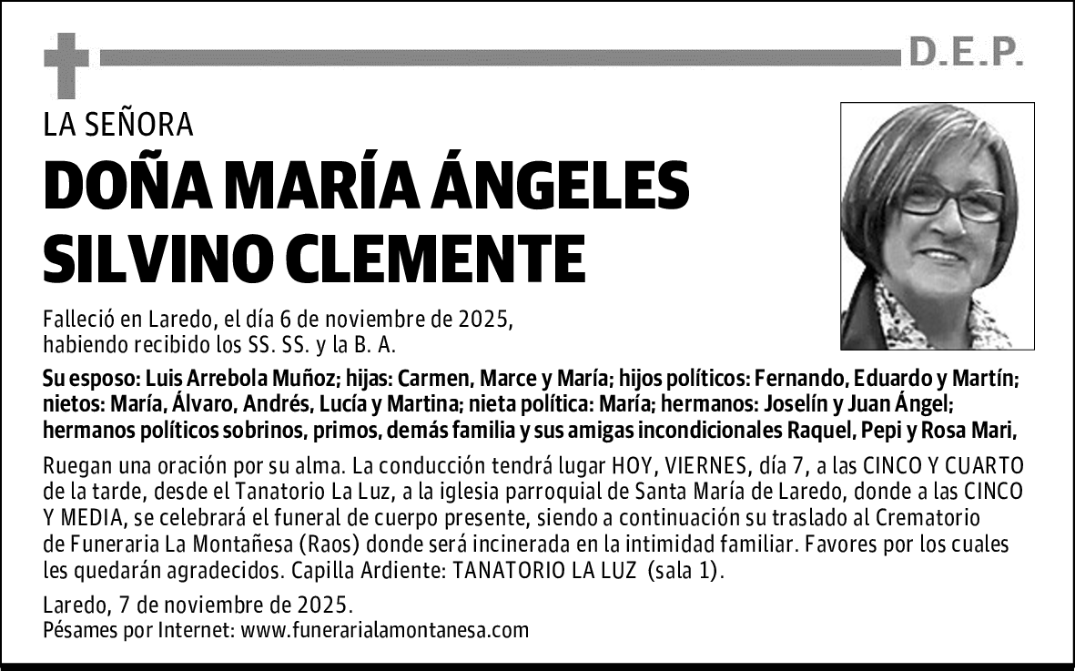 DOÑA MARÍA ÁNGELES SILVINO CLEMENTE