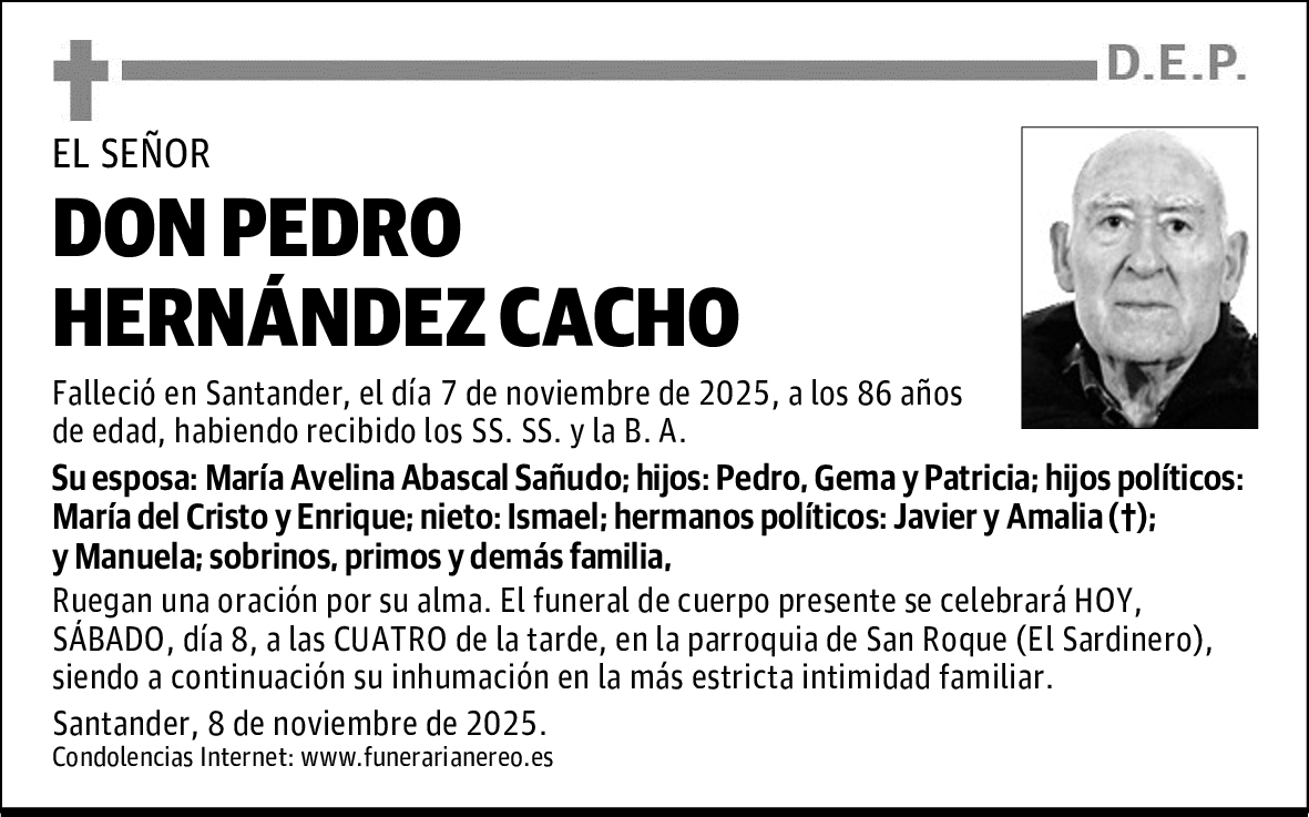 DON PEDRO HERNÁNDEZ CACHO