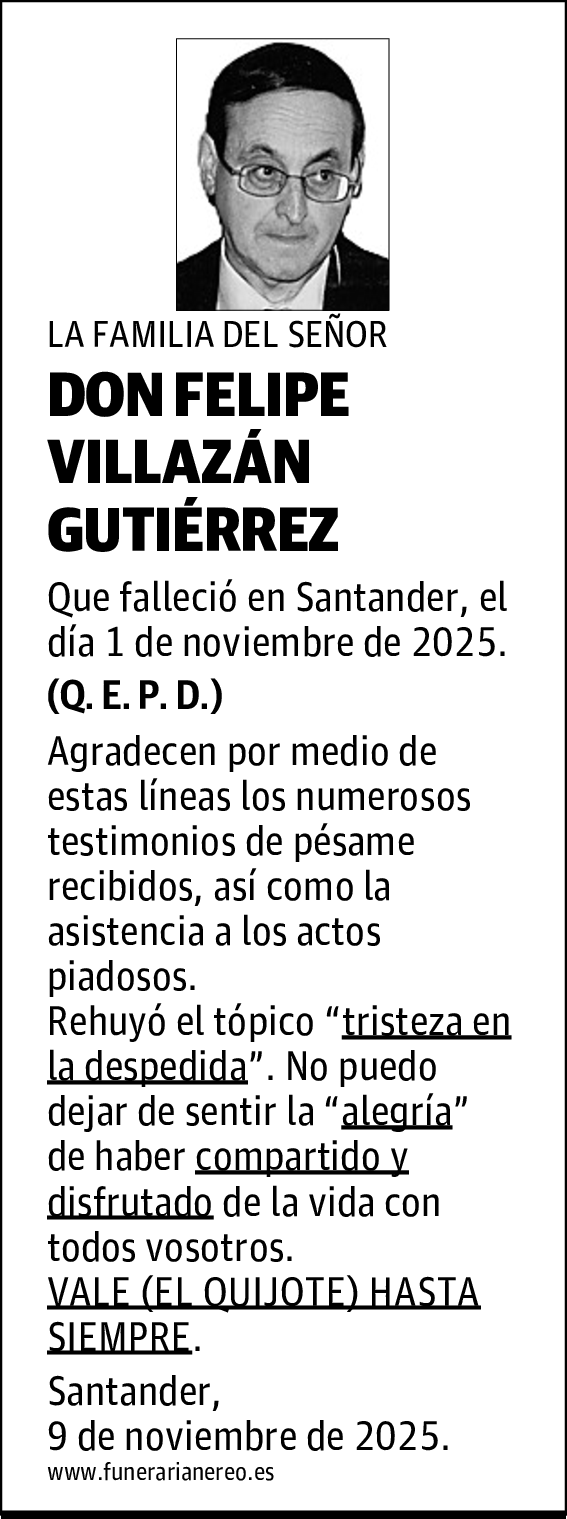 DON FELIPE VILLAZÁN GUTIÉRREZ