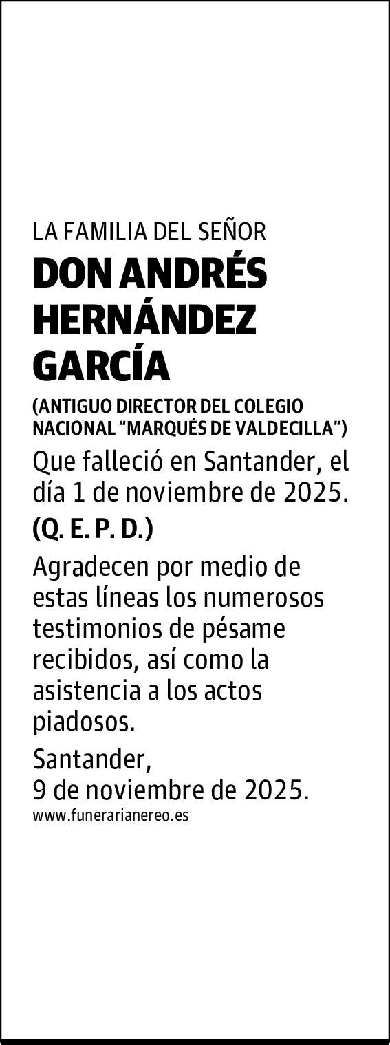 DON ANDRÉS HERNÁNDEZ GARCÍA