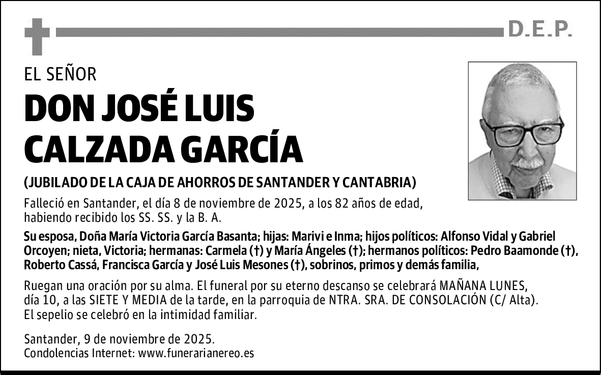 DON JOSÉ LUIS CALZADA GARCÍA